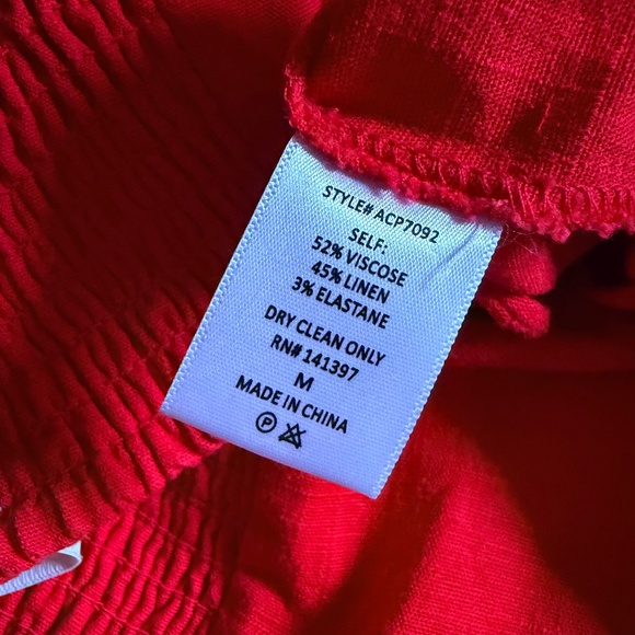 ASTR the Label Izzy Red Spagetti Strap Wide Leg Jumpsuit Romper, Medium - Picture 14 of 15